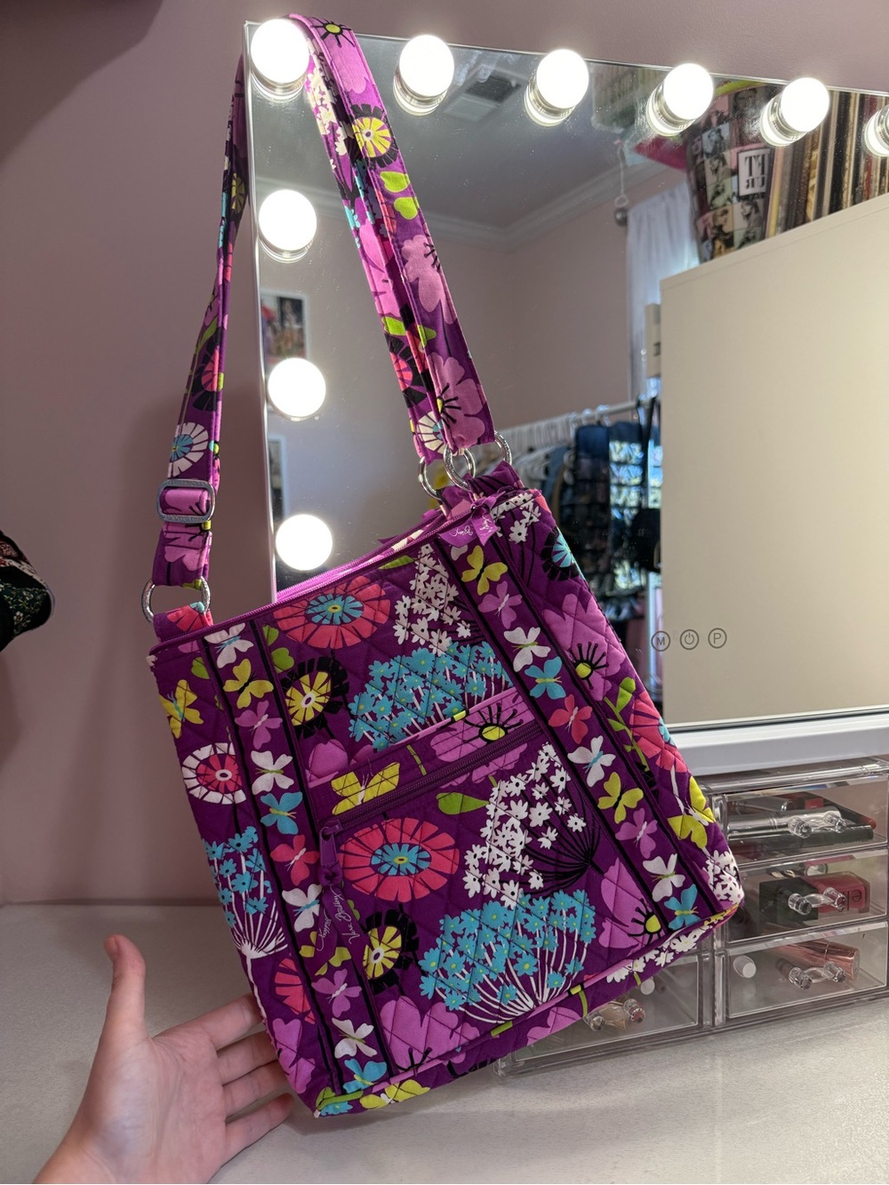 Vera Bradley “Flutterby” Hipster Crossbody💜🦋